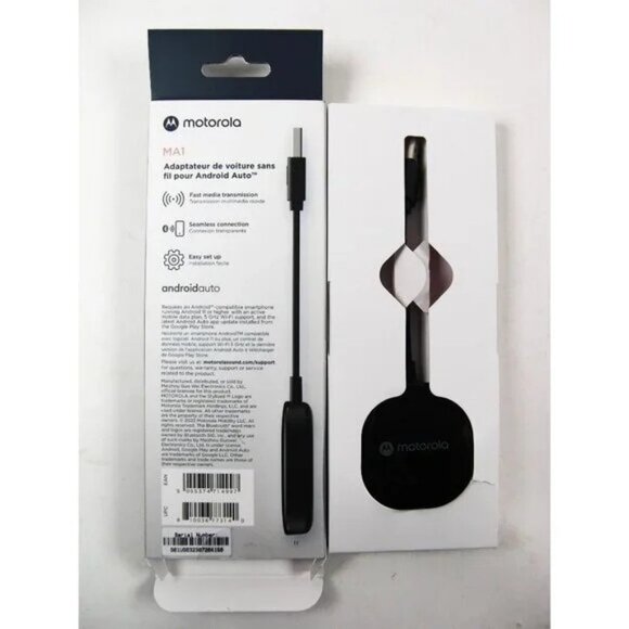 Motorola MA1 Wireless Android Auto Car Adapter - Instant Connection - Picture 2 of 3